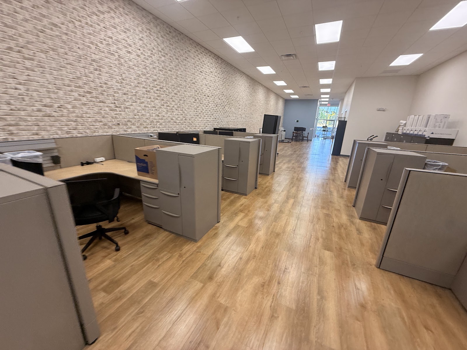 Cubicle detail with task chairs