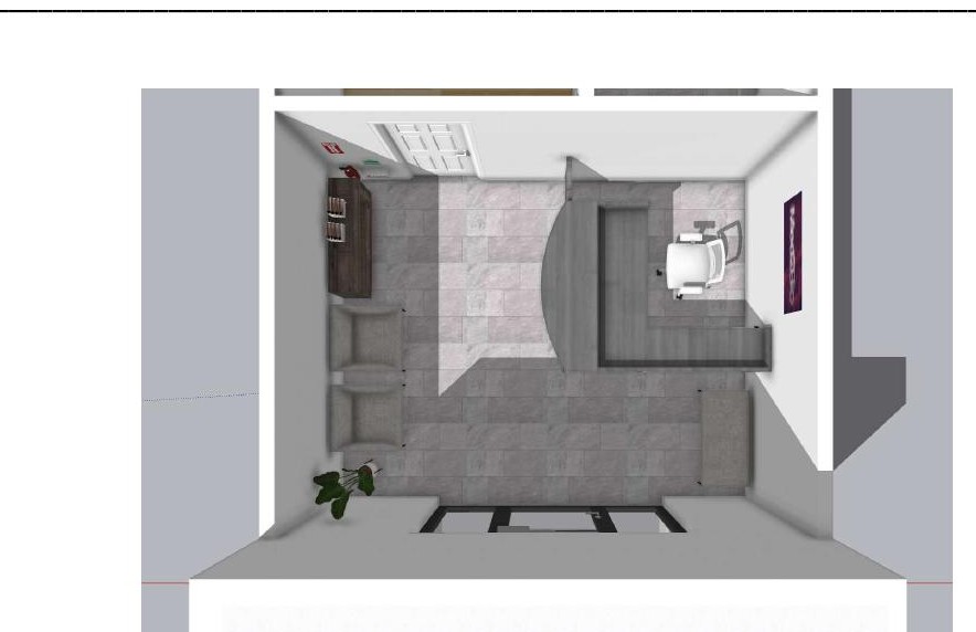 3D rendering of entrance and donor processing area