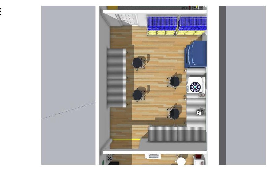 3D rendering of shipping and biohazard storage