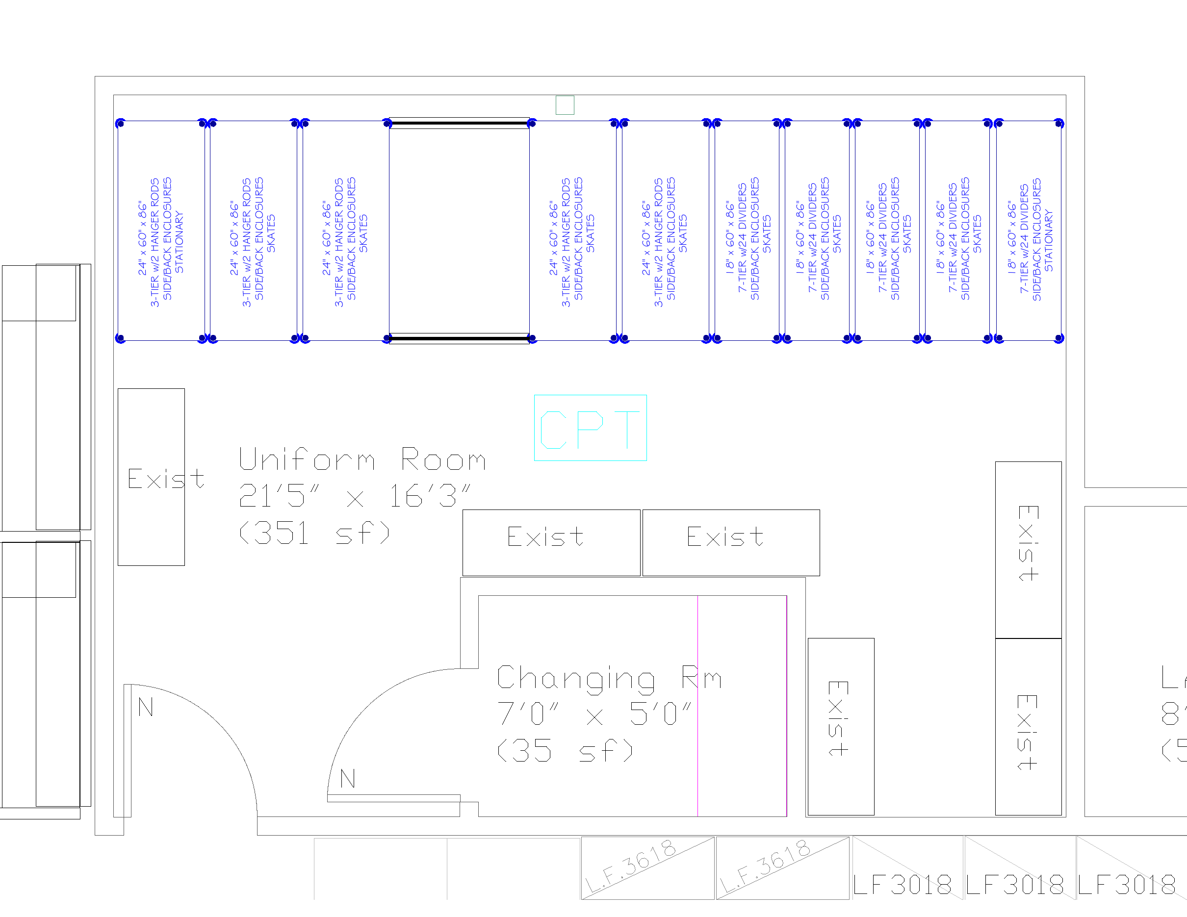 Mountain View Uniform Room – CAD Floor Plan