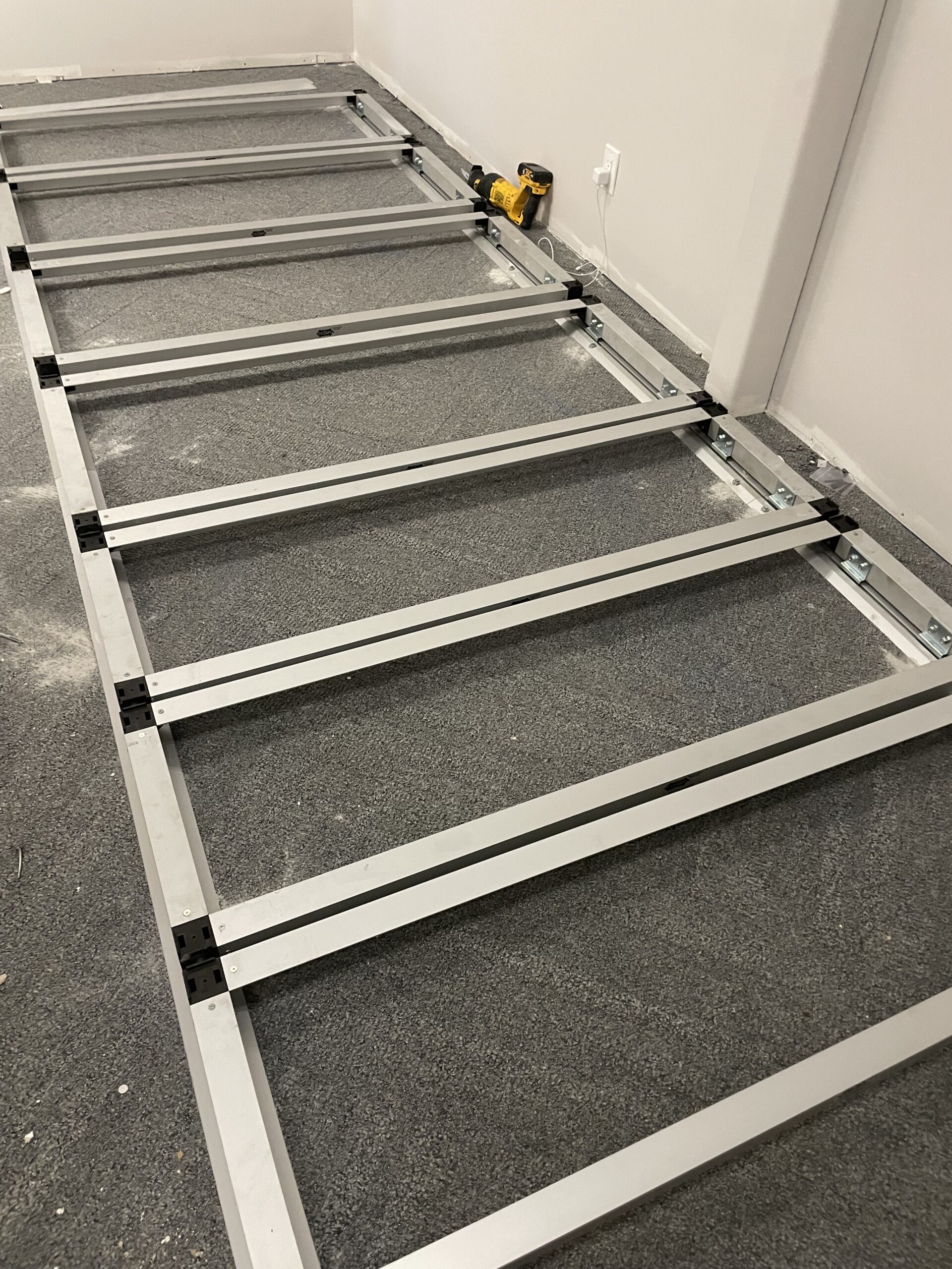 Mountain View – V-Groove floor track installation in progress