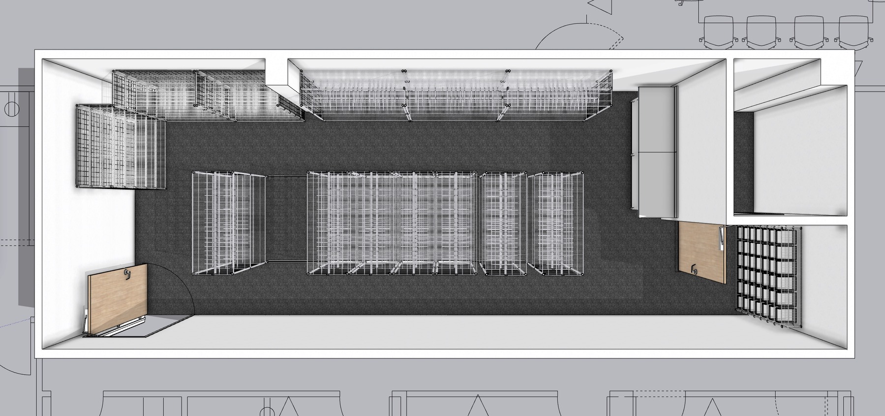 Virginia Beach storage room top-down view