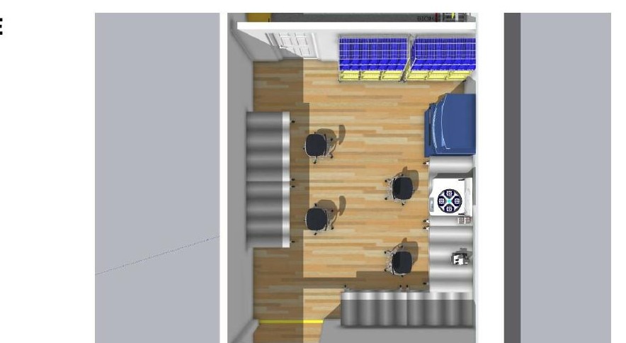 3D rendering of shipping and biohazard storage